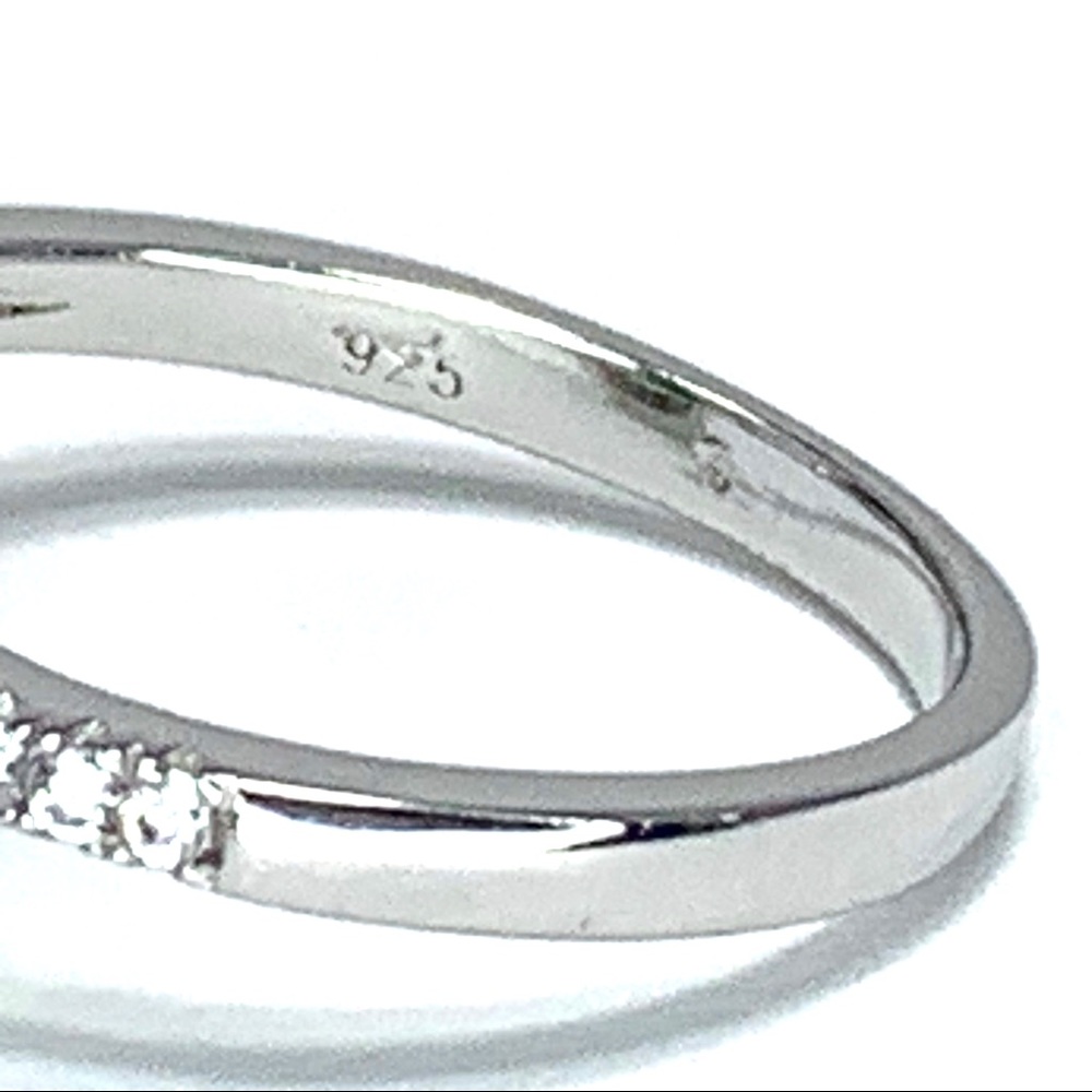 Sterling Silver 925 Green C.Z Ring Size 6 - Picture 7 of 7